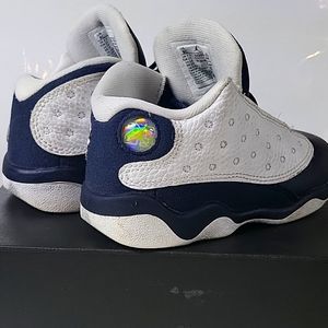 Toddler size 8 Nike Jordan Retro 13 Blue and White